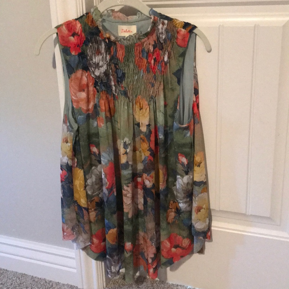 Anthropologie Deletta Floral top